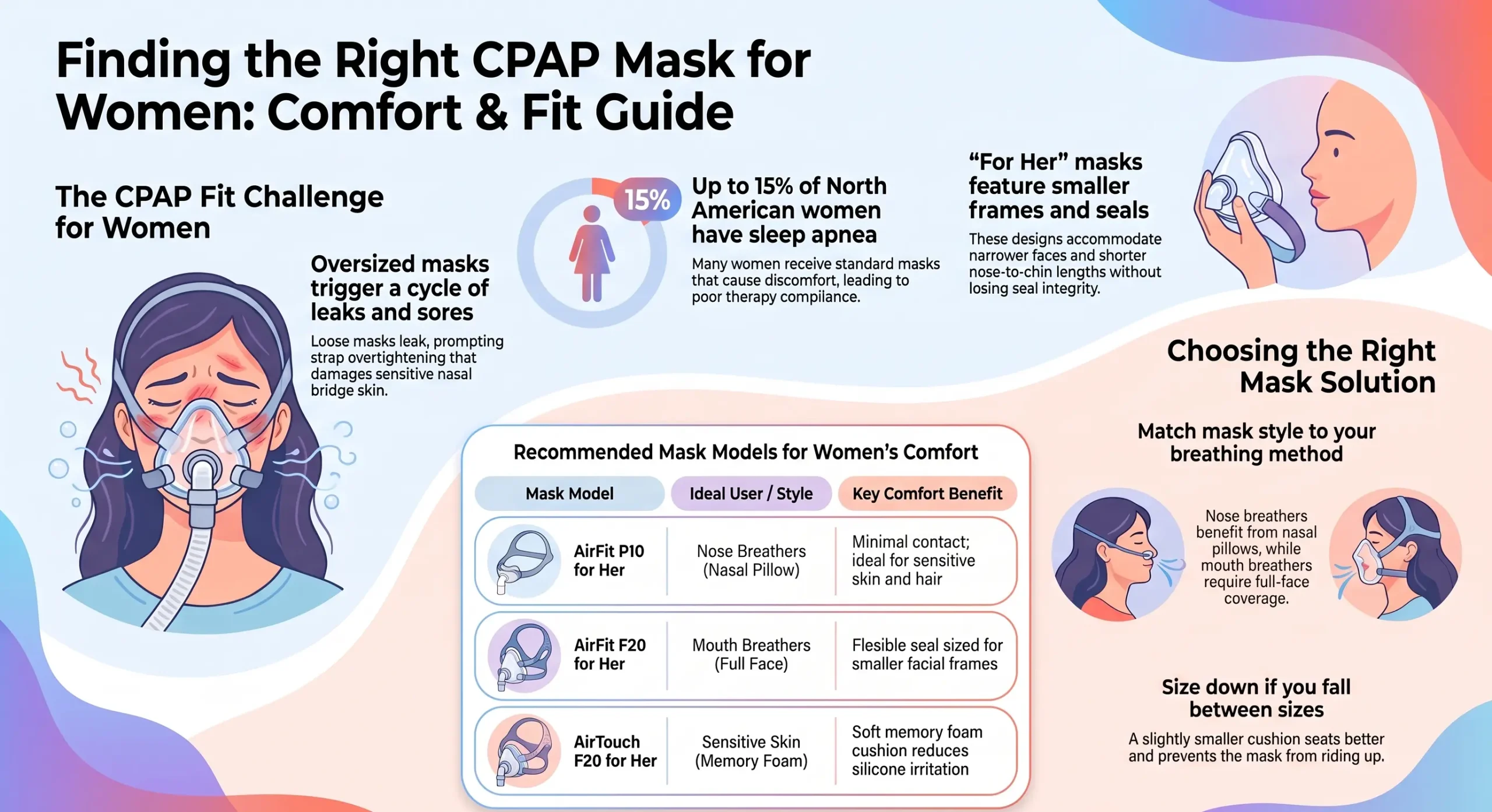 Best CPAP Mask for Women Infographic