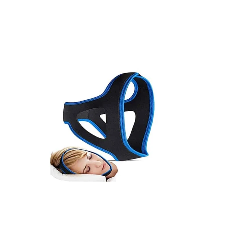 Adjustable CPAP chin strap for sleep apnea mouth closure support