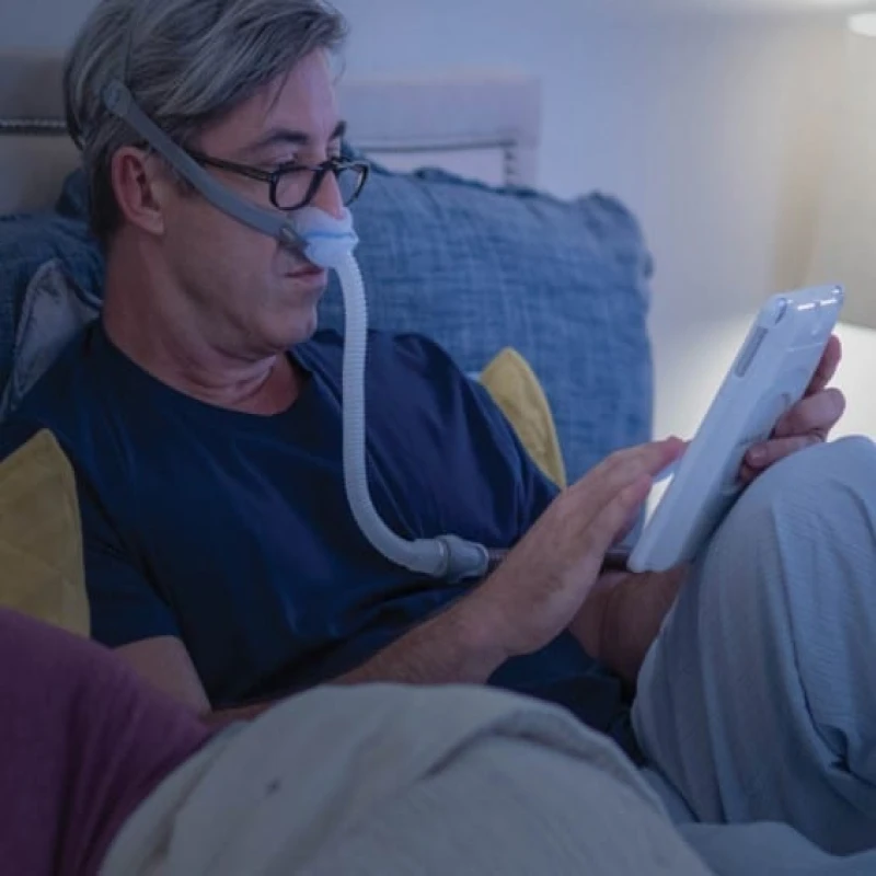 AirFit N30 CPAP mask parts in use during sleep