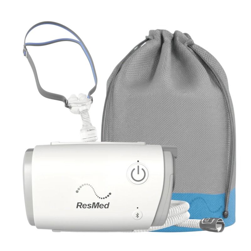 ResMed AirMini with AirFit P10 nasal pillow mask bundle portable travel CPAP therapy system