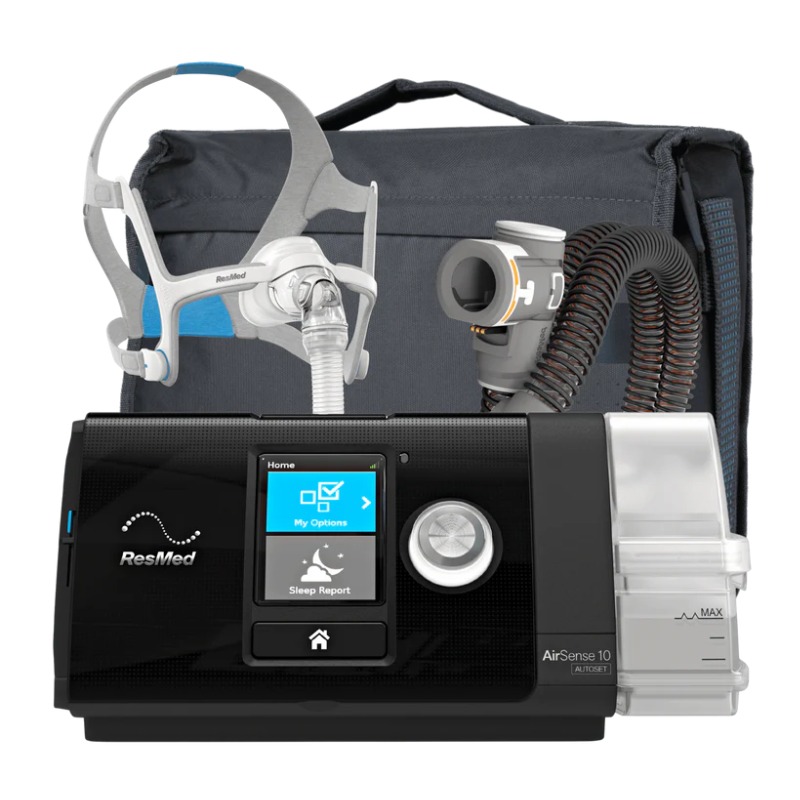 ResMed AirSense 10 AutoSet CPAP machine with AirFit N20 nasal mask bundle complete therapy system