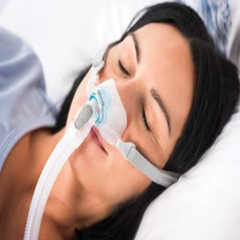 Brevida CPAP elbow in use during sleep therapy
