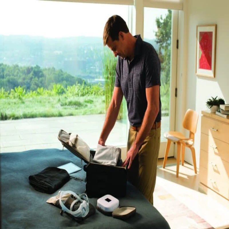 Packing DreamStation Go CPAP travel kit for travel