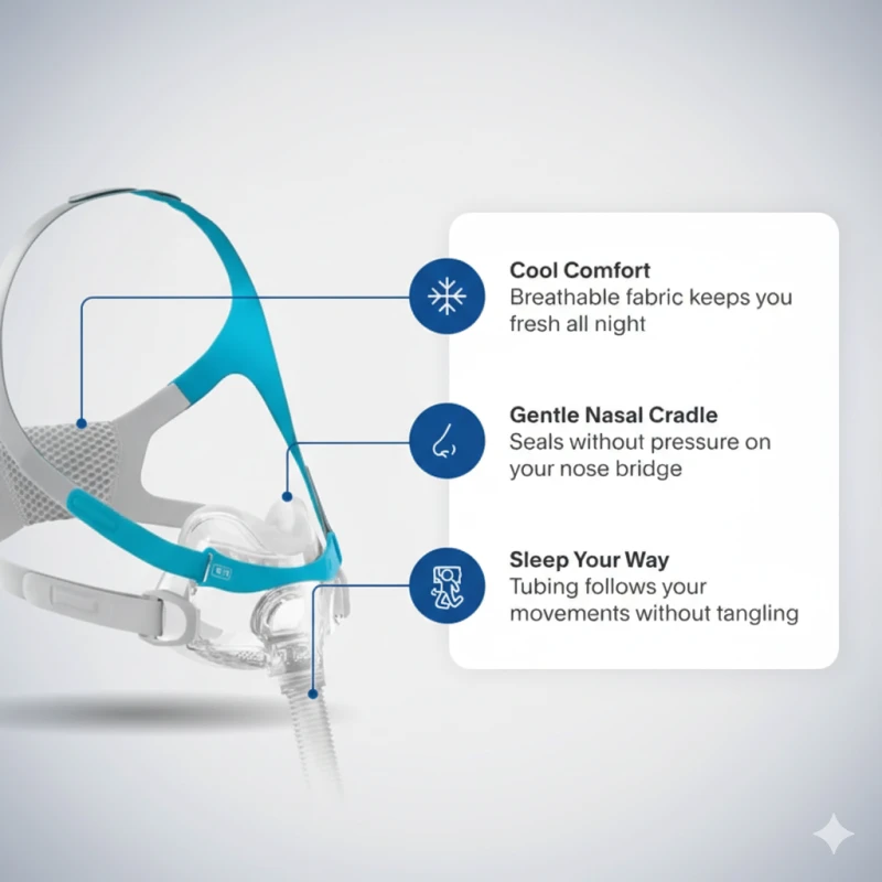 Fisher Paykel Evora full face CPAP mask headgear