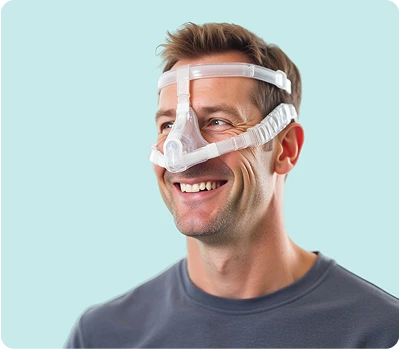 Nasal CPAP mask for nose breathing