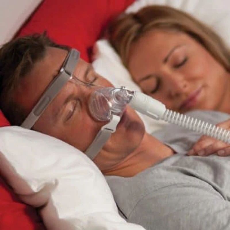 Pico nasal CPAP mask worn during sleep