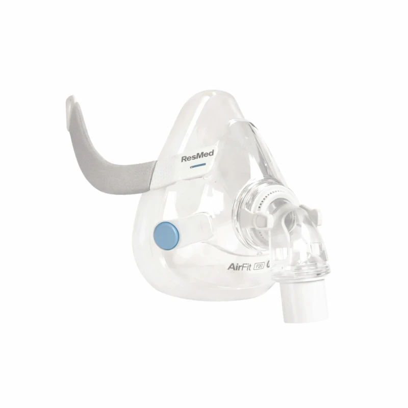 ResMed AirFit F20 full face CPAP mask angle view