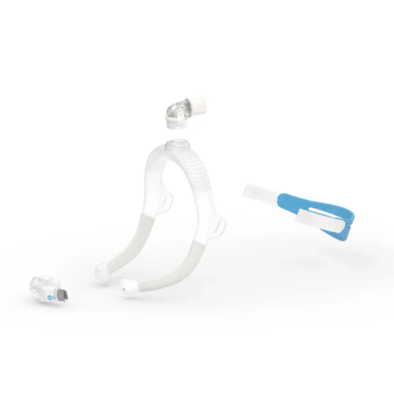 ResMed AirFit P30i nasal pillows CPAP mask angle view