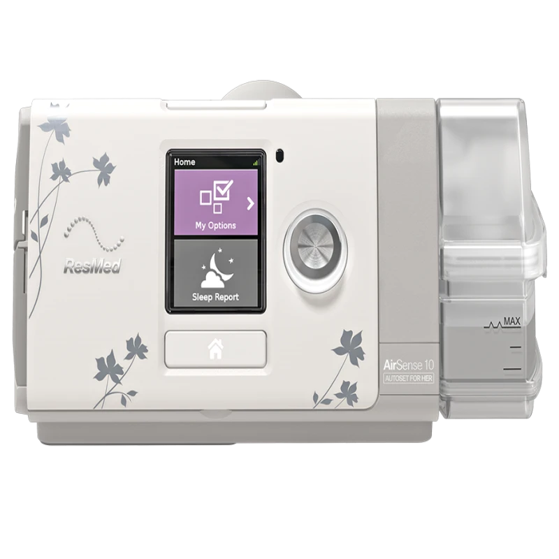 ResMed AirSense 10 AutoSet for Her CPAP machine side view