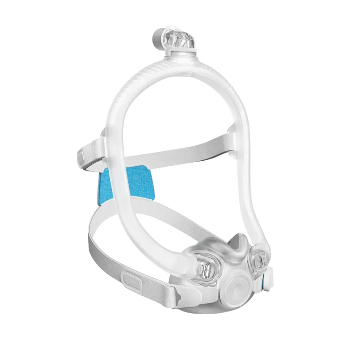 ResMed AirTouch F30i clear full face CPAP mask angle view