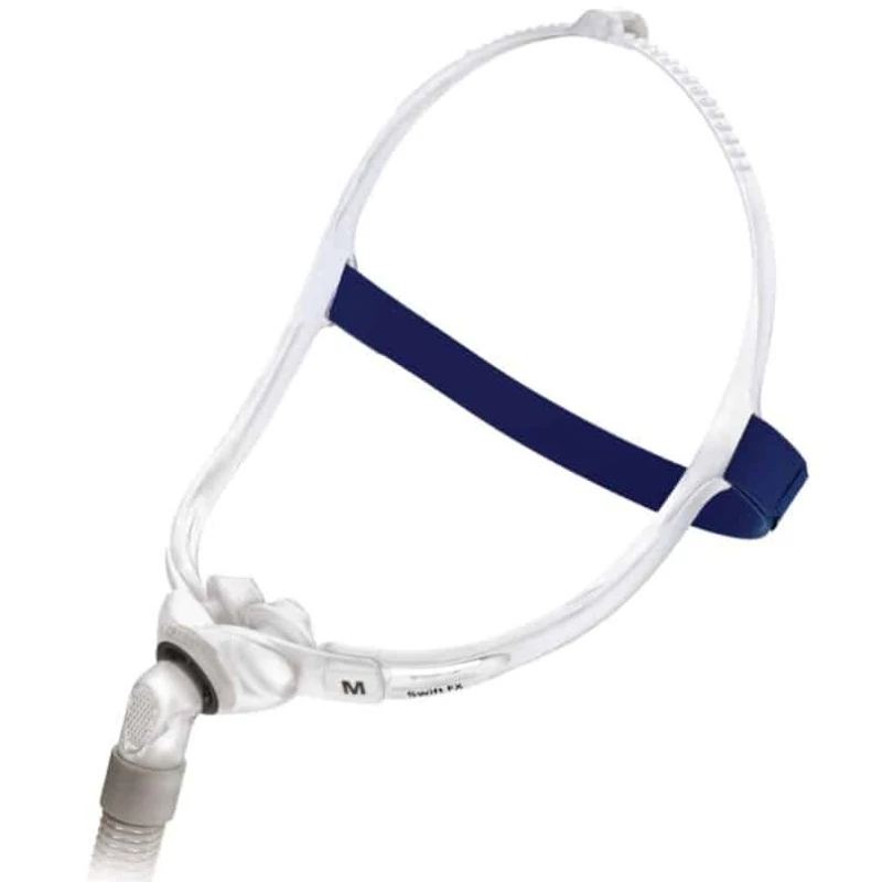 ResMed Swift FX complete nasal pillows mask FitPack CPAP angled view