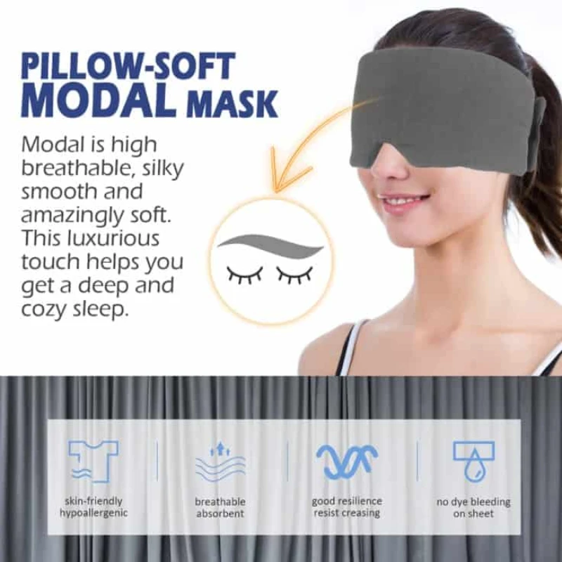 Soft cotton premium sleep eye mask adjustable strap